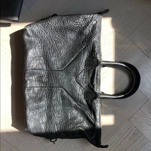 YSL Easy Duffle Black Pebbled Leather